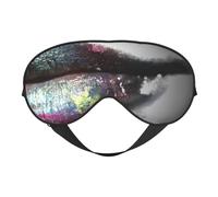 Colorful Woman Lip Double Sided Sleep Mask, Adjustable Blackout, Silk-Like Eye Mask for Sleeping,Travel, Soft, Breathable, Lightweight Comfortable Blindfold