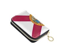 Colorful Women Wallet Leather Card Holder Wallets RFID Blocking Florida State Flag Travel Cash Wallet with Coin Pocket