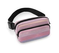 Colorful Wood Grain B Print Fanny Packs Crossbody Bags for Women, Fashion Waist Belt Bag Fanny Pack