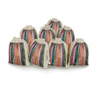 Colorful Wooden Board 8 PCS Muslin Bags with Drawstring Sachet Bags Empty Small Cotton Drawstring Bag Muslin Reusable & Washable Cotton Bag for Herb Spice Candy Soap Jewelry Wedding Gift Pouches