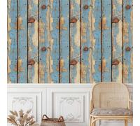 Colorful Wooden Board Self Adhesive Wallpaper Wood Texture Contact Paper Peel and Stick Wallpaper Thicken Waterproof Matte with Sticky Back Canvas Wall Cabinets Furniture Stickers Decorate 0.3×5 m