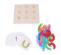 Colorful Wooden Shape Sorting Stacking Block Toy for Hand-Eye Coordination and Logical Thinking, Great Educational Kids