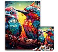 Colorful Woodpecker 1000 Piece Jigsaw Puzzle Impossible Jigsaw Puzzles for Adults Ideal for Teenagers & Collectors, Travel Gift, Family Activity 50x75CM/19.68x29.52inch