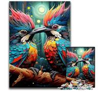 Colorful Woodpecker 1000-Piece Jigsaw Puzzle Wooden Jigsaw Puzzles for Adults Challenging Brain Teaser - Relaxing Toy for Teenagers 50x75CM/19.68x29.52inch