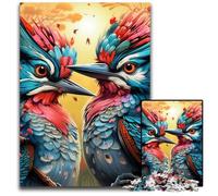 Colorful Woodpecker Jigsaw Puzzles for Adults 1000 Piece Wooden Jigsaw Puzzles Challenging Brain Teaser for Teenagers, Family Game Night Fun 50x75CM/19.68x29.52inch
