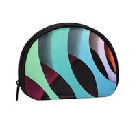 Colorful World Print Portable Mini Storage Bag Shell Shaped Wallet Small Coin Wallet Shell Storage Bag