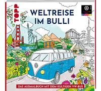 Colorful World - Weltreise im Bulli: Das offizielle Ausmalbuch mit dem kultigen VW-Bus (Colorful World (Ausmalbücher))