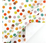 Colorful Wrapping Paper with Balloon Polka Dot Rainbow Star Design,Decorative Gift Wrap DIY Craft Paper Sheet for Christmas Birthday Holiday Party (Beige,5Sheet * 50x75cm)