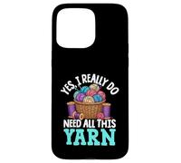 Colorful Yarn Basket Knitting Lover's Dream Case for iPhone 15 Pro Max