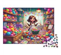 Colorful Yarn Shop Puzzles 1000 Pieces for Adults, 1000 Piece Vibrant Thread Haven Whimsical Challenge Toy for Educational Games Gifts 70x50cm/1000pcs