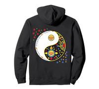 Colorful Yoga Qi Gong Tao Sign Symbol Yin Yang Lotusflower Pullover Hoodie