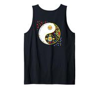 Colorful Yoga Qi Gong Tao Sign Symbol Yin Yang Lotusflower Tank Top