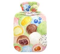 Colorful Yummy Candy Cartoon hot Waterbottle with Soft Cover, 2L Warmer Bag for Neck Shoulder Warmer, Pain Relief, bolsas de agua Caliente para Dolores