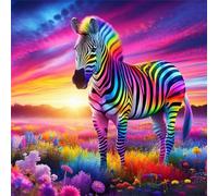 Colorful Zebra 300 Piece Jigsaw Puzzles for Adults and Kids, Impossible Puzzle, Jigsaws 300 pieces for adults Gifts, Difficult jigsaw puzzles for The Whole Family