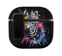 Colorful Zebra-animal Cute Case Compatible with AirPods 4 Protective Cover with Automatic Lock