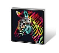 Colorful Zebra Brooch Pins Lapel Pins for Men Women Badge Button Cover Decorative Jewelry Charms for Hats Bags Backpacks Suits Shirts Scarves Clothing Accessories Banquet Wedding Gift