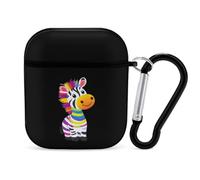 Colorful Zebra Trendy Bluetooth Earbuds Protector Cute Wireless Earbud Case Covers Compatible with Airpods 1/2