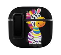 Colorful Zebra Trendy Bluetooth Earbuds Protector Printed Wireless Earbud Case Covers Compatible with Airpods 4