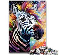 Colorful Zebras 1000 Pieces Jigsaw Puzzle For Adults Teens,Learning Educational Toy for Is Ideal As A Gift for The Whole Family (50x75cm)