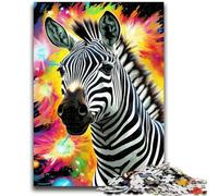 Colorful Zebras Jigsaw Puzzles for Adults Teenagers Jigsaws Puzzle,for Educational Game Challenge Toy Unique Home Decor And Gifts (38x26cm)