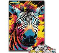 Colorful Zebras Jigsaw Puzzles for Adults Teenagers Jigsaws Puzzle,Toys Educational Games Stress Relieving Wishlist with Santa Claus (70X100cm)