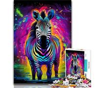 Colorful Zebras Jigsaws 1000 Pieces for Teenagers,Family Game Stress Reliever Difficult Challenge Gifts for Friends And Family (75x50cm)