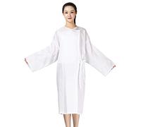 Colorfulife Salon Client Gown Robe Crepe Large Smock Kimono Hairdressing Cape Dress Beauty SPA Hotel Barber Guest Clothes Night-gown Wrap (White)