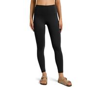 Colorfulkoala Women's Dreamlux Gym Leggings 7/8 Women Yoga Pants 25" High Waisted Nylon Lycra (L, Black)