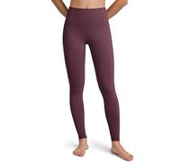 Colorfulkoala Women's Dreamlux Gym Leggings 7/8 Women Yoga Pants 25" High Waisted Nylon Lycra (L, Plum Red)