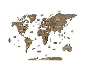 Colorfull Worlds 3D Wooden World Wall Art, Multilayered Travel Wall Art with States and Capitals, Wall Decor For The New House, Office Decor, Birthday Gift (2XL, Vega)