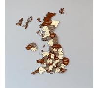 Colorfull Worlds Multilayered Wooden 3D United Kingdom Wall Art, Gift for English Friend, United Kingdom Wooden Wall Decor, Wall Art For Home & Kitchen or Office (100x78 cm | 39.4x30.7)