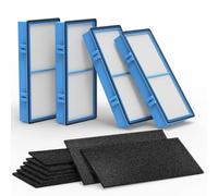 Colorfullife 3 + 9 Pack Air Filters for Holmes AER1 HEPA Type Total Air Filter Replacement Filters for HAPF30AT and HAP242-NUC, 3 HEPA + 9 Carbon Booster Filters