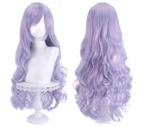 Colorfulpanda 32inch 80cm Long Wavy Curly Full Hair Purple Cosplay Wig for Women Ladies Harajuku Anime Style Halloween Costume Party or Daily Use
