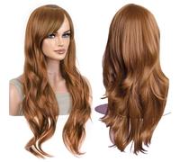 Colorfulpanda 70cm 28 inches Long Auburn Brown Wig Curly Full Hair Wig Anime Cosplay Halloween Movie Costume Party Synthetic Wigs for Women