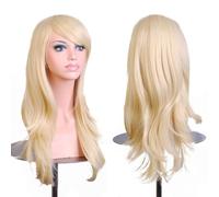 ColorfulPanda Blonde Cosplay Wig Long Wavy Curly Full Hair Costume Wigs for Women Harajuku Anime Style Halloween Party Daily Use