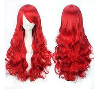 ColorfulPanda Charming Long Red Curly Full Wavy Hair Wig Anime Cosplay Halloween Costume Party Synthetic Wigs for Women