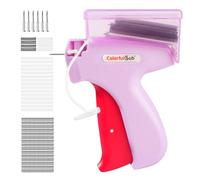 ColorfulSub Stitch gun for clothes, Handheld quick stitch sewing gun clothing fixer with storage box, Tagging gun for clothing sewing kit includes 6 needles and 3000 fasteners (Purple)