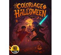Coloriage Anime Sombre Halloween: Coloriage manga coréen | Démons chasseurs et ambiance Halloween | Fantasy pour ados