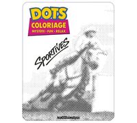 Coloriage Dots - Mystere Fun Relax: 30 Dessins - Livre Anti-Stress de points monochrome à colorier pour adulte