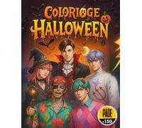 Coloriage Filles KP0P Halloween: Coloriage manga otaku | Idoles et personnages sombres | Nuit d’Halloween enchantée