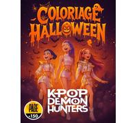 Coloriage Héroïnes KP0P Halloween: Coloriage idols coréens | Manga dark Halloween | Univers magique et effrayant
