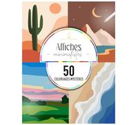 Coloriage mystère : Affiches minimalistes: 50 coloriages mystères pour adulte (Coloriages mystères pour adultes)