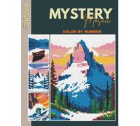 Coloriage Mystère Paysage Adulte: 50 Illustration - Coloriage par numéro, Modèle Pixel Art