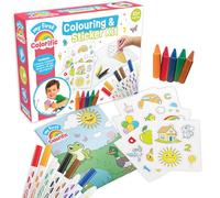 Colorific My First Colouring & Sticker Kit - Jumbo Size Washable Markers, Crayons, Stickers & Colouring Sheets, Arts & Crafts for Kids Ages 10+ Months