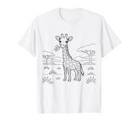 Coloring a Giraffe and Painting it Yourself Value Graphic T-Shirt
