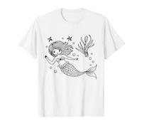 Coloring a Mermaid and Painting it Yourself Value Graphic T-Shirt