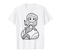 Coloring a Mermaid and Painting it Yourself Value Graphic T-Shirt