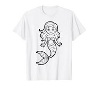 Coloring a Mermaid and Painting it Yourself Value Graphic T-Shirt