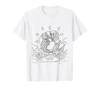 Coloring a Mermaid and Painting it Yourself Value Graphic T-Shirt, Men, White, M