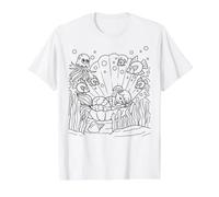 Coloring a Mermaid and Painting it Yourself Value Graphic T-Shirt, Men, White, S